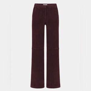 Source Unknown NWT Large Hailey Trousers Oxblood Burgundy Suede